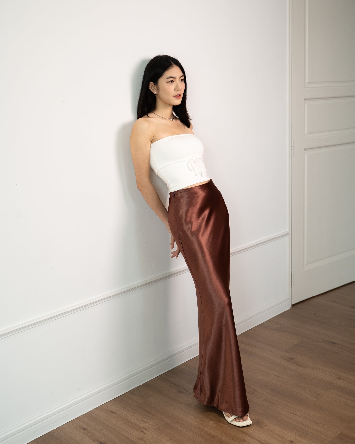Serena Satin Maxi Skirt
