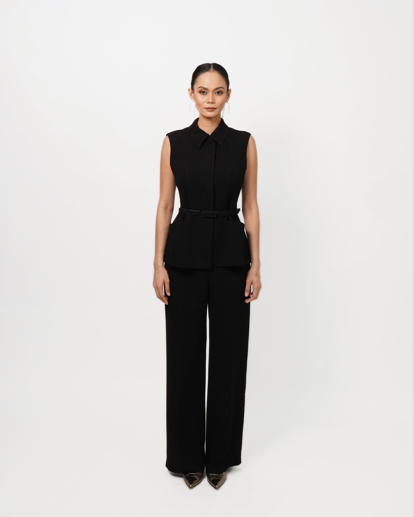 Marlowe Belted Acetate Vest
