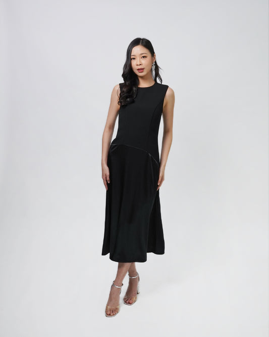 Isla Drop Waist Midi Dress