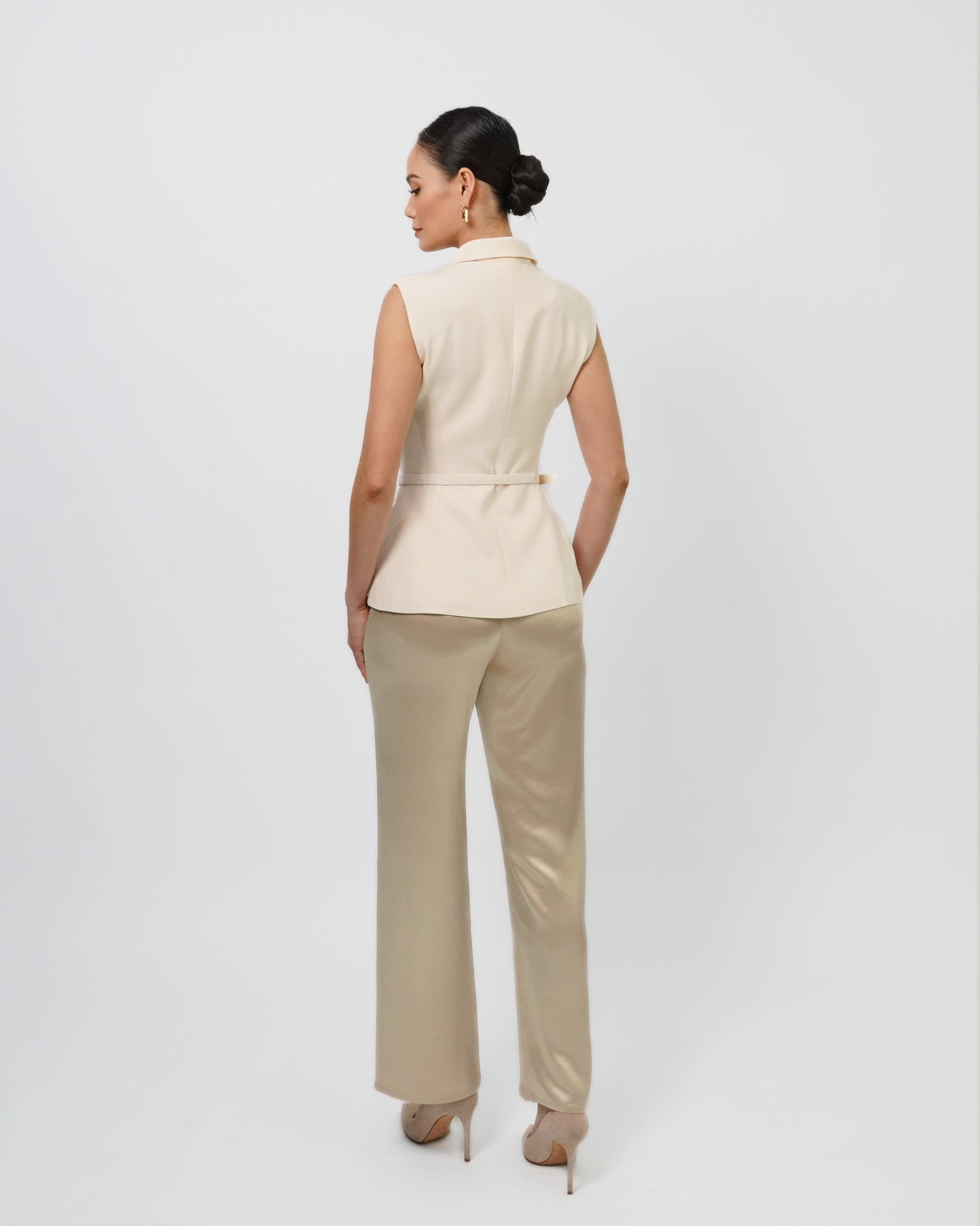 Marlowe Belted Acetate Vest