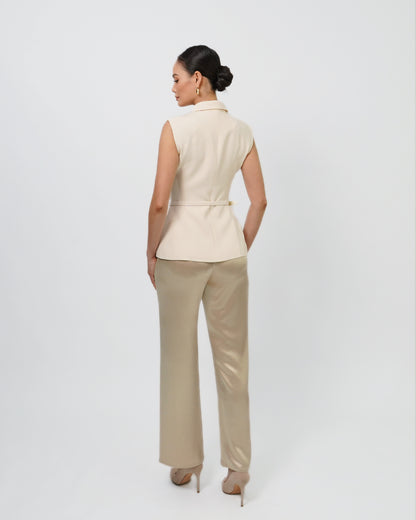 Marlowe Belted Acetate Vest