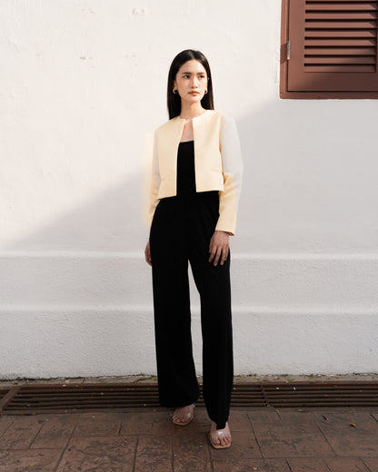 Aria Cropped Satin Jacket